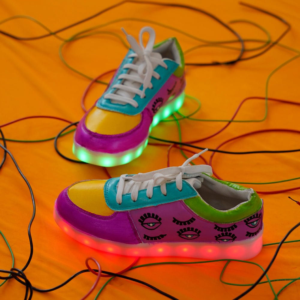 Buy Light Shoes Light Me Up Sneakers Ankle Evil Eye Edition The Quirky Naari