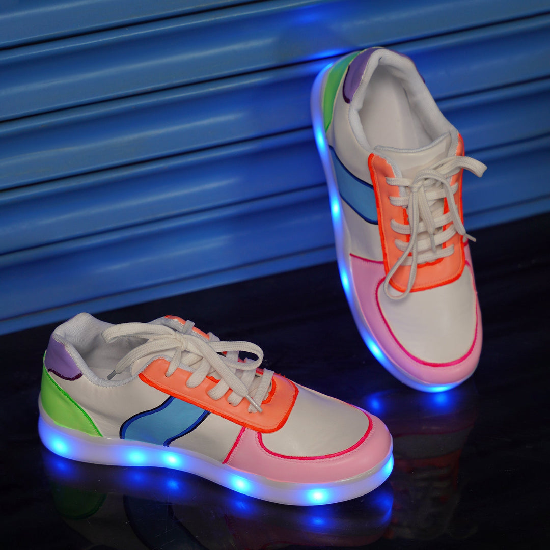 Neon Dreams Sneakers - Light Me Up Sneakers - The Quirky Naari