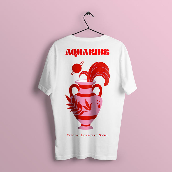Zodiac T-shirt - Aquarius - The Quirky Naari