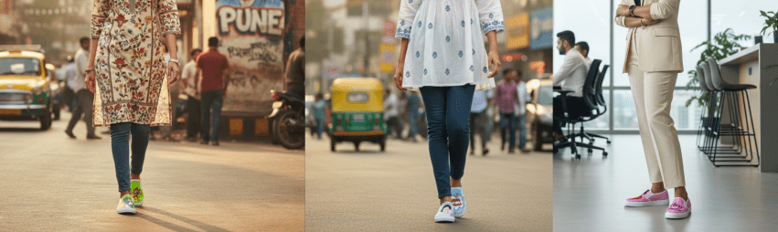 Best Quirky Slipons in Hyderabad – Bold, Comfy & Always in Style - The Quirky Naari