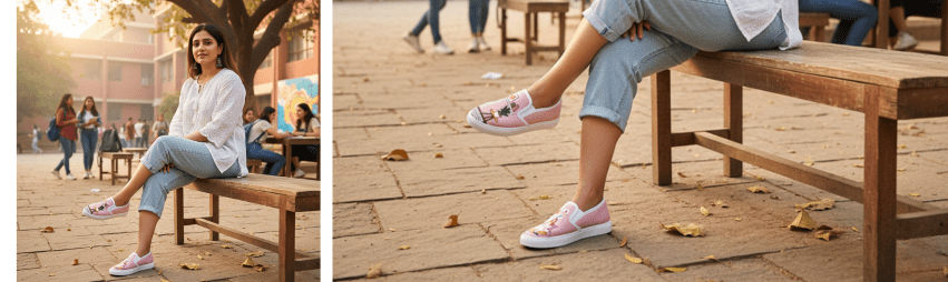 Top Stylish Slipons in Pune – Quirky, Comfy & Built for City Life - The Quirky Naari