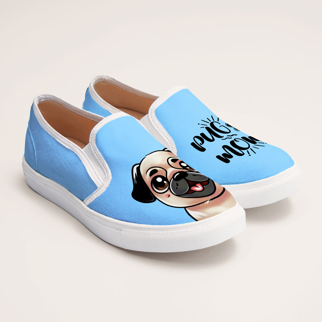 Pug Mom Slipons