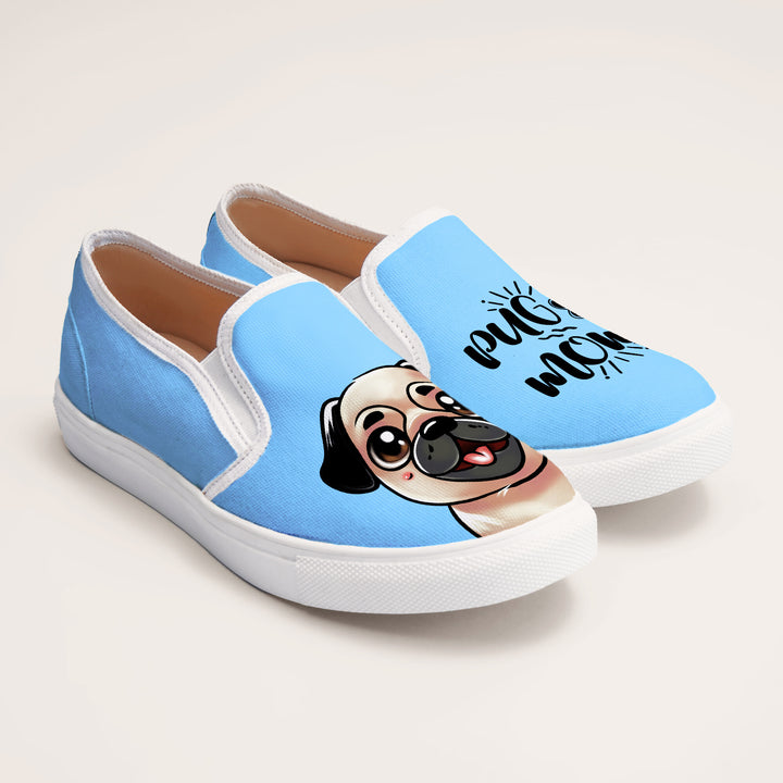 Pug Mom Slipons