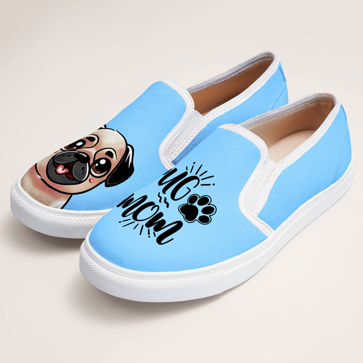 Pug Mom Slipons
