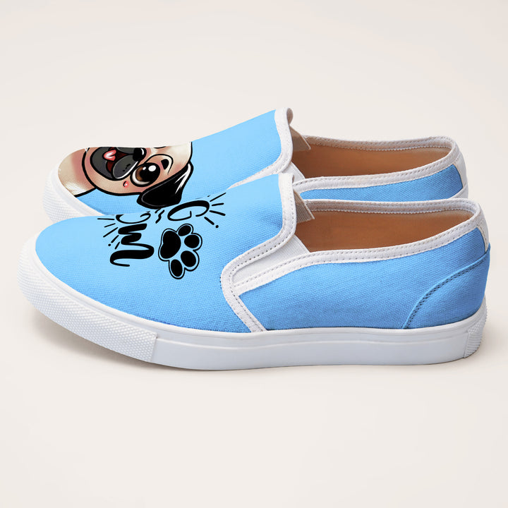 Pug Mom Slipons