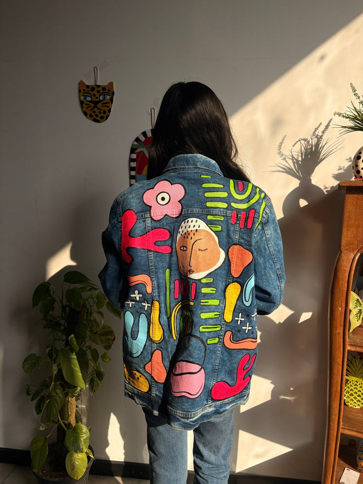 Abstract art jacket - The Quirky Naari