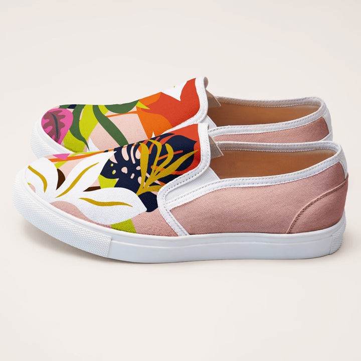 Abstract Floral Slipons - The Quirky Naari