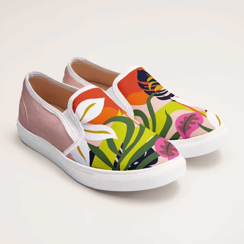 Abstract Floral Slipons - The Quirky Naari