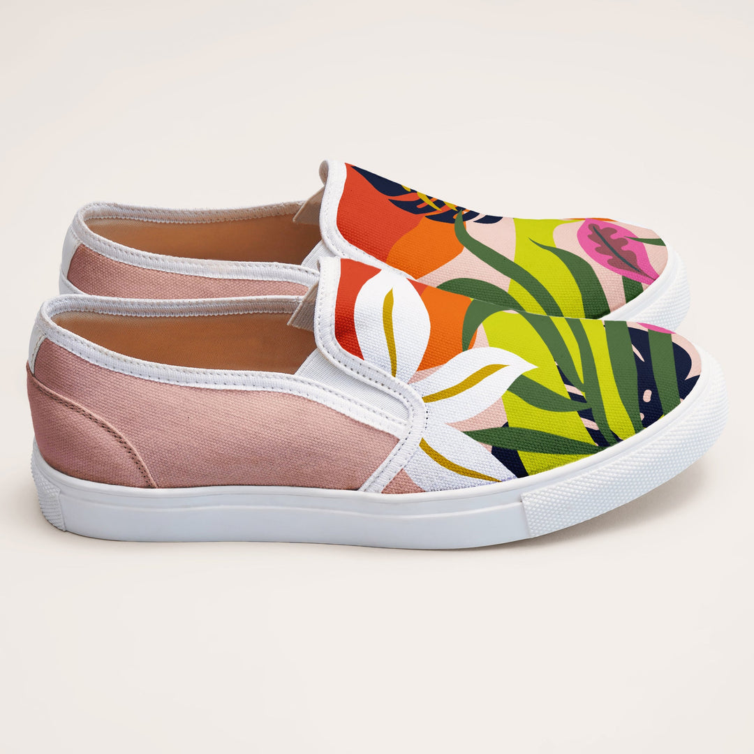 Abstract Floral Slipons - The Quirky Naari