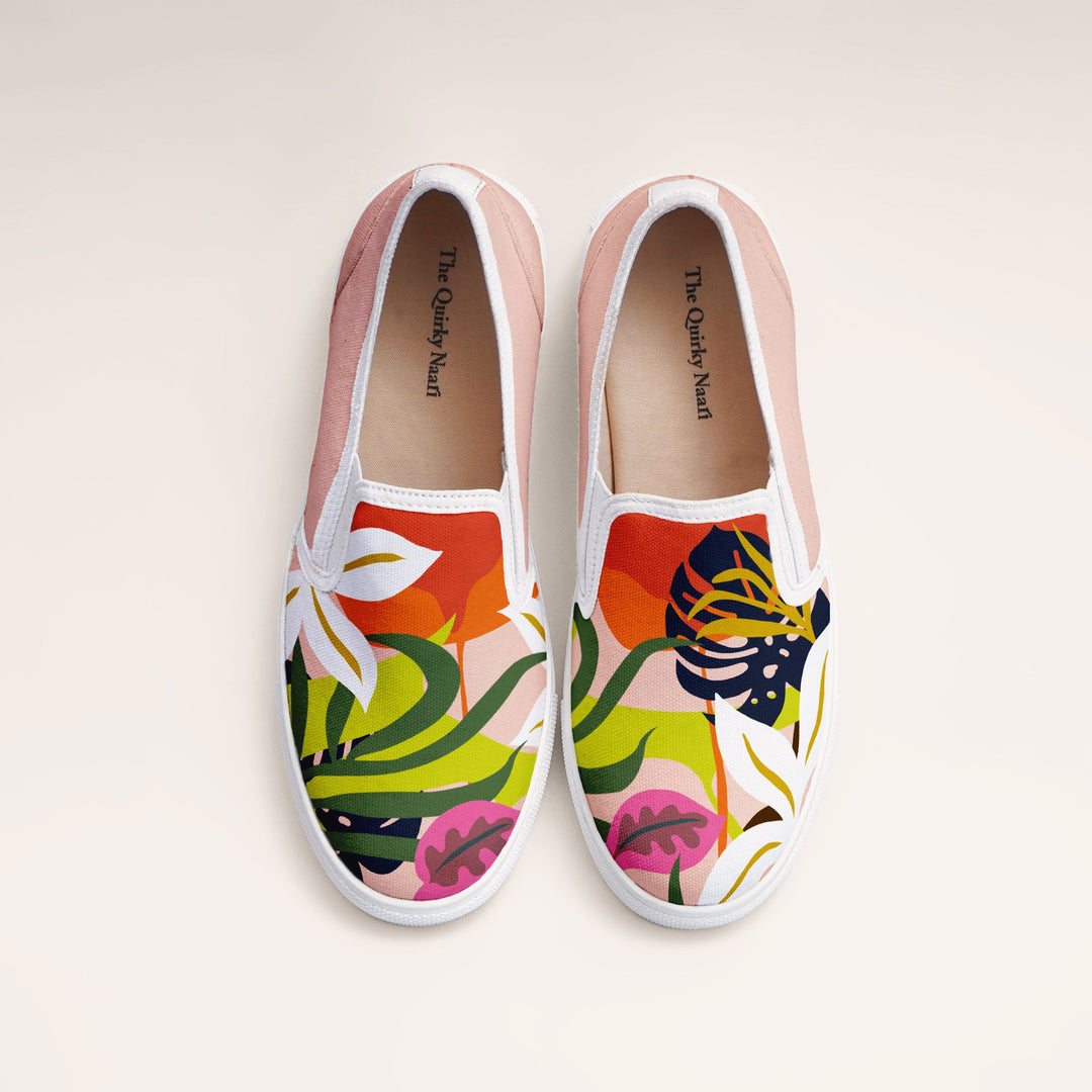 Abstract Floral Slipons - The Quirky Naari