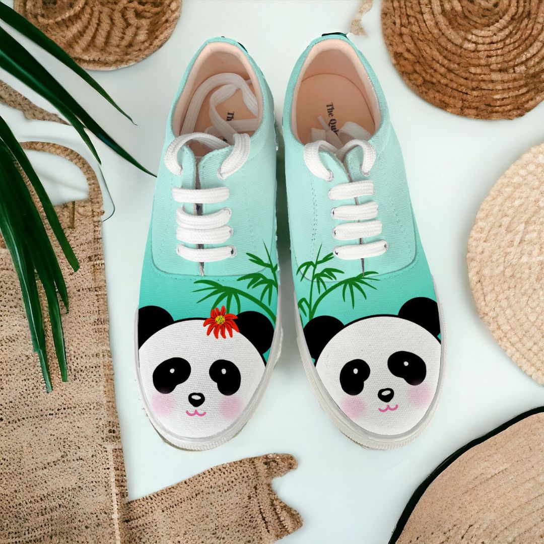 Beach Panda Sneakers - The Quirky Naari