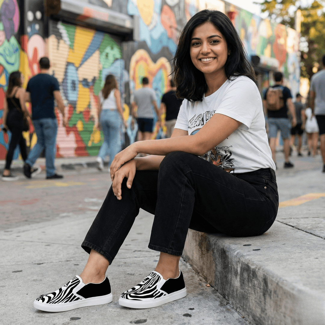 Black Eye Slipons - The Quirky Naari