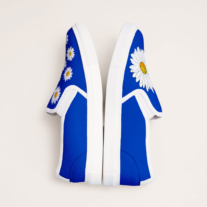 Blue Daisy Slipons - The Quirky Naari