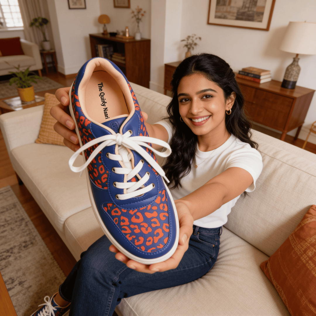 Blue Wildcat Sneakersa - The Quirky Naari