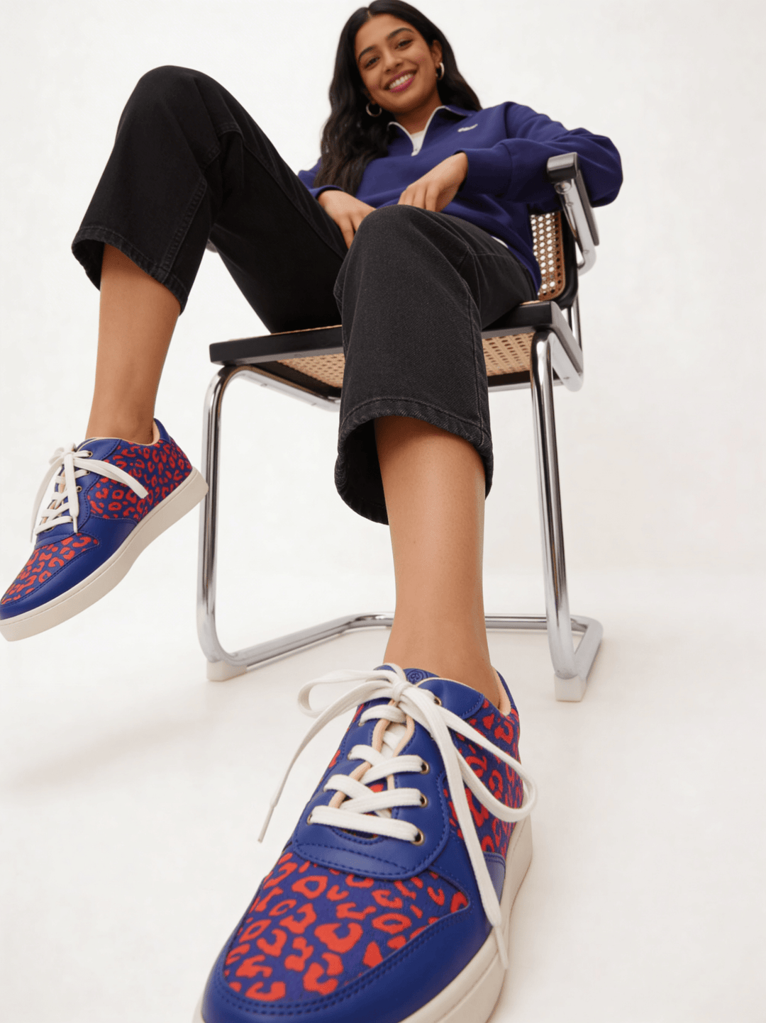 Blue Wildcat Sneakersa - The Quirky Naari