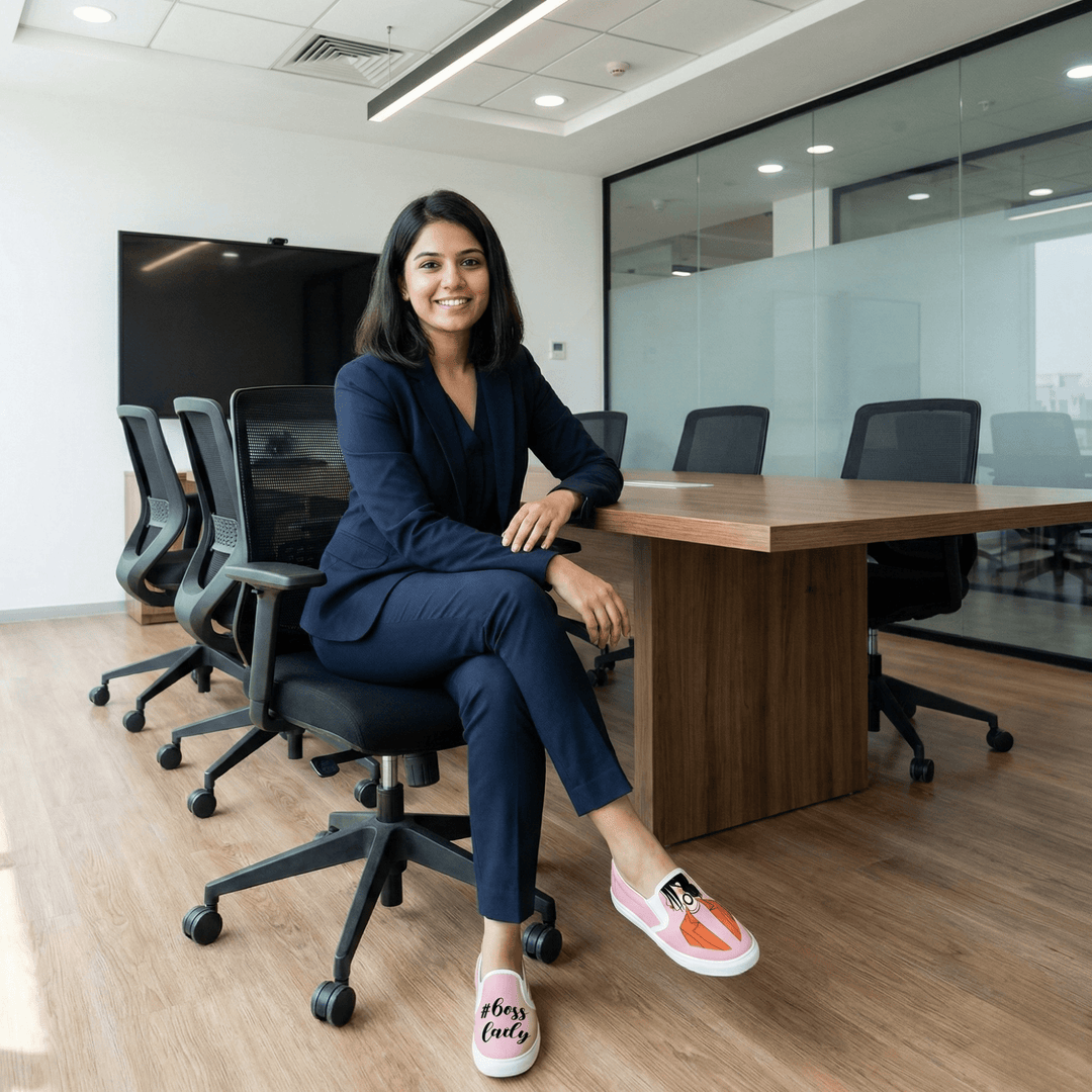 Boss Lady Slipons - The Quirky Naari