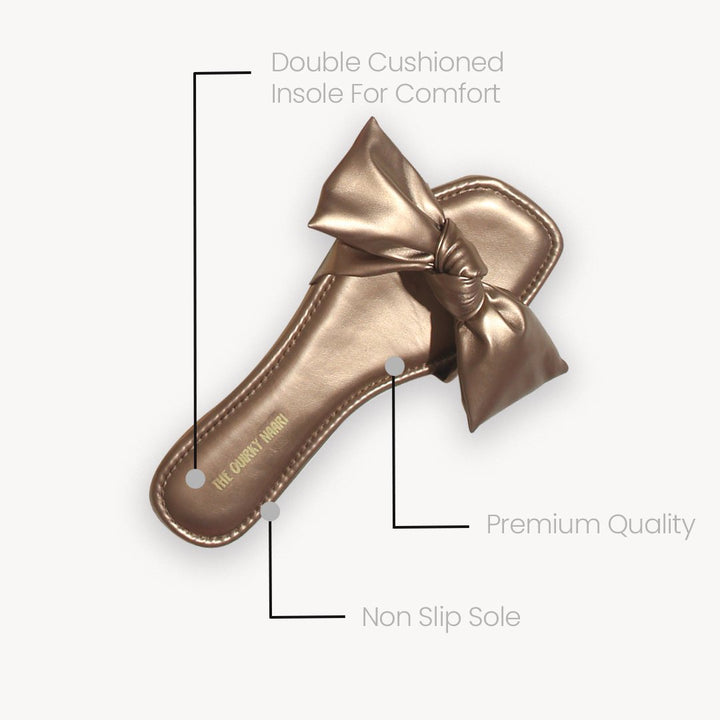 Bow Slider-Antique Gold - The Quirky Naari