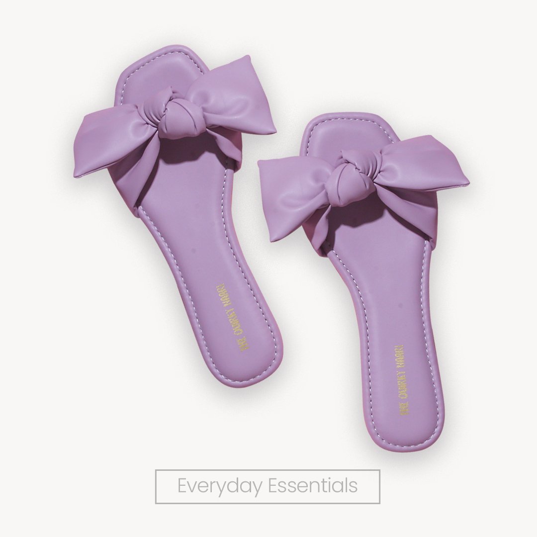Bow Slider-Lavender - The Quirky Naari