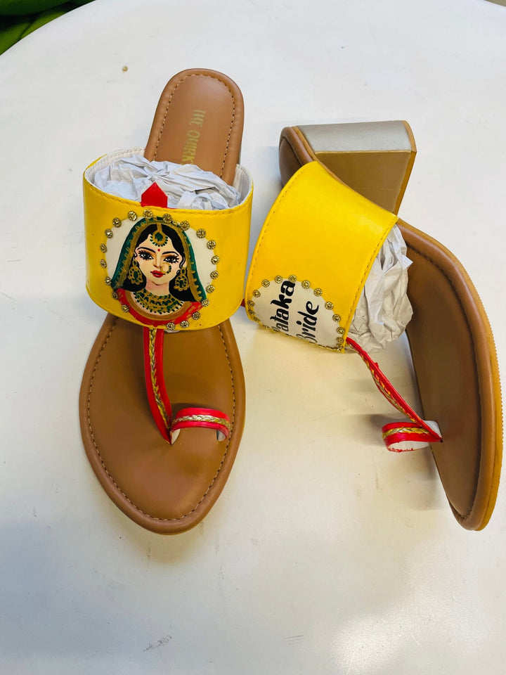 Bridal Heel Kolhapuris - The Quirky Naari