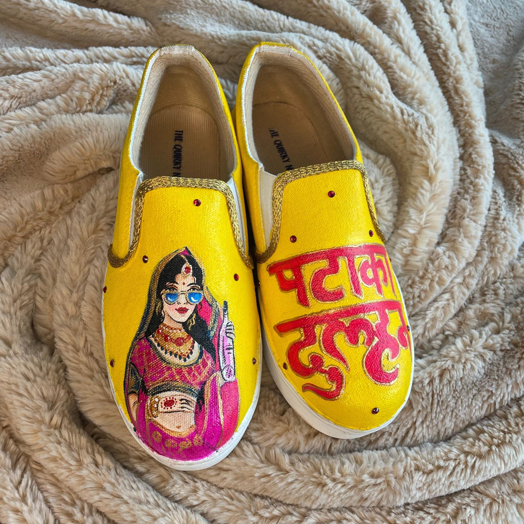 Bridal Heel Slipons - The Quirky Naari