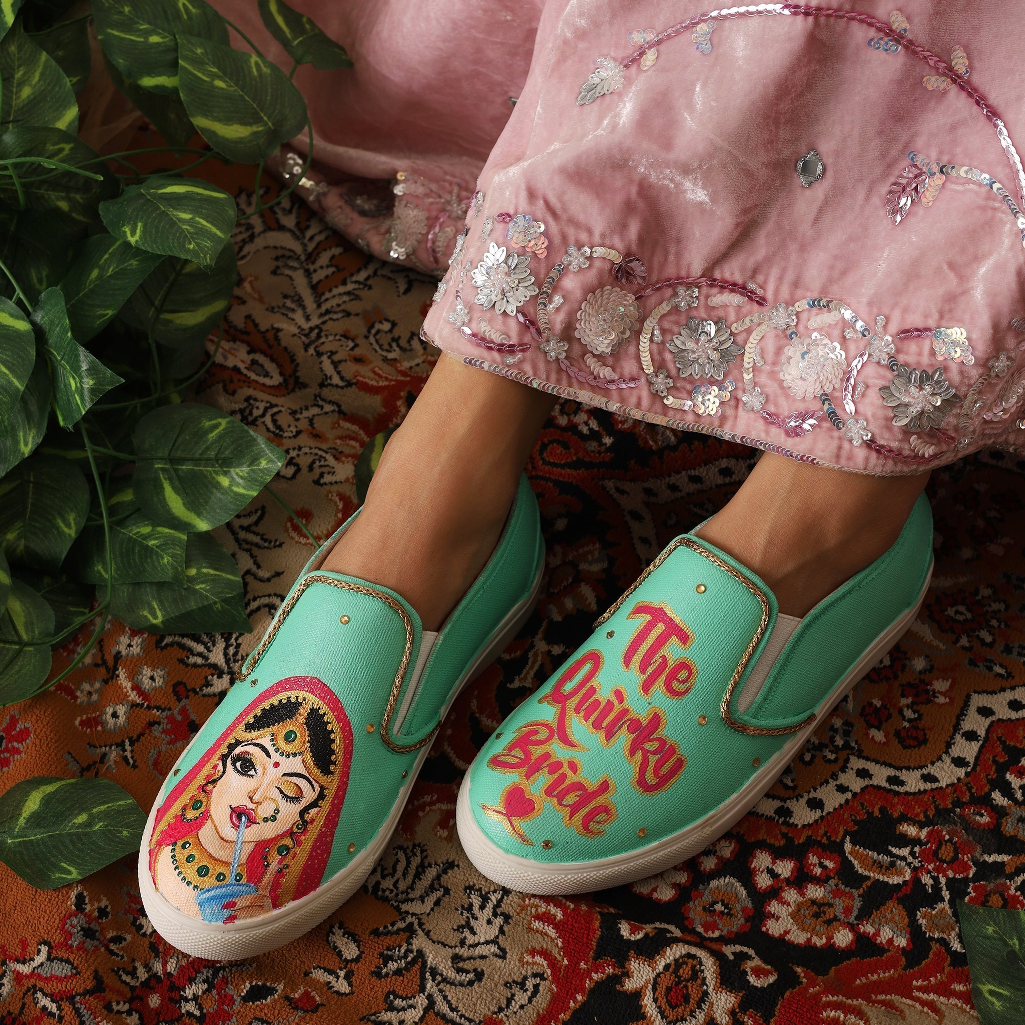 Buy Bridal shoes Bridal Loafers Bridal Slipons The Quirky Naari