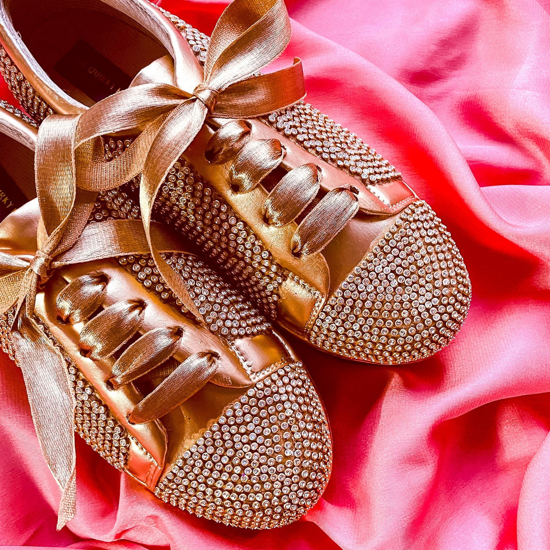 Bridal Studded Sneakers - The Quirky Naari