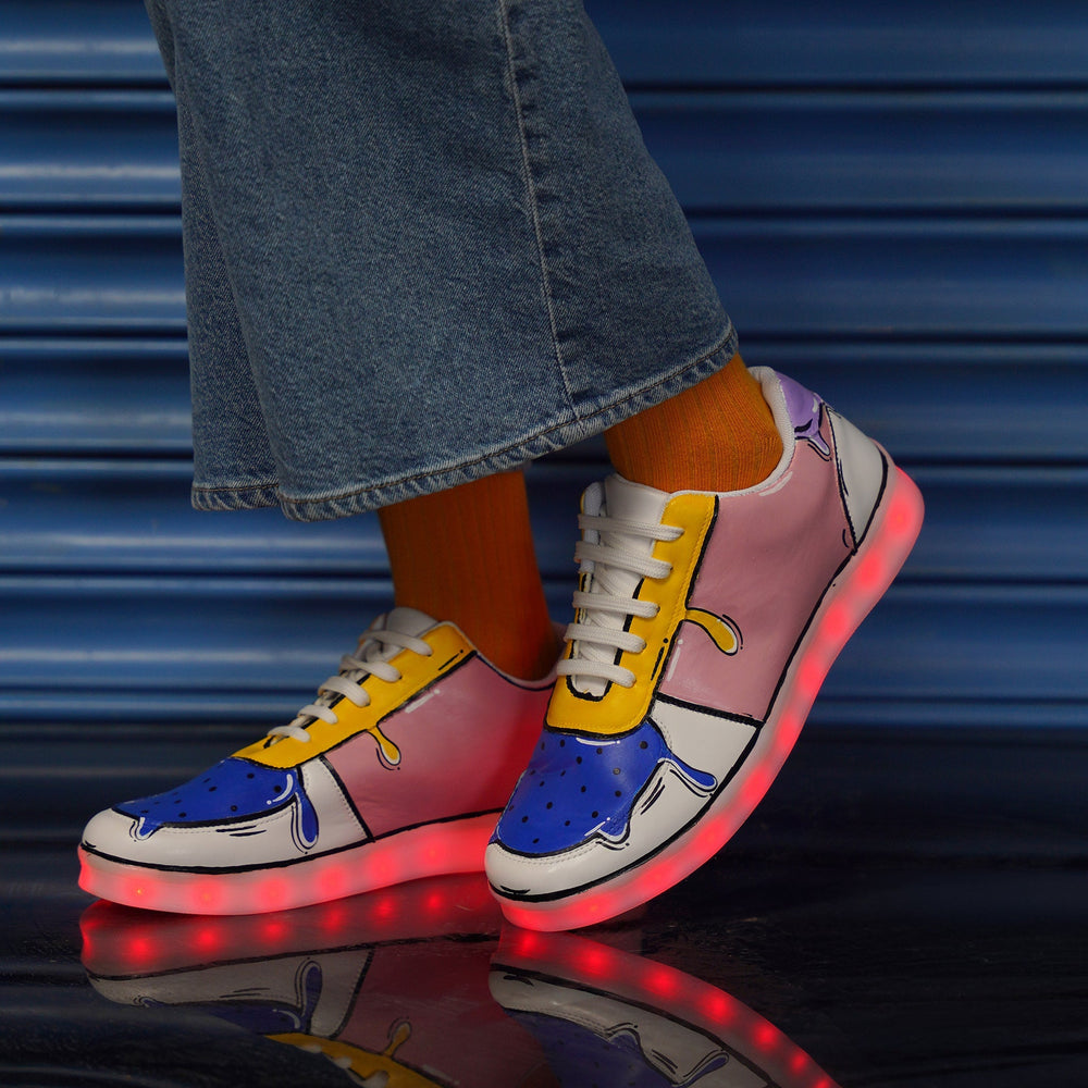 Color Drip Sneakers - Light Me Up - The Quirky Naari