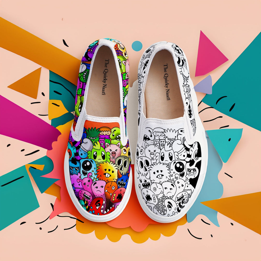 Color Me Up Slipons - The Quirky Naari