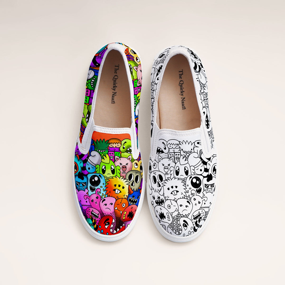 Color Me Up Slipons - The Quirky Naari