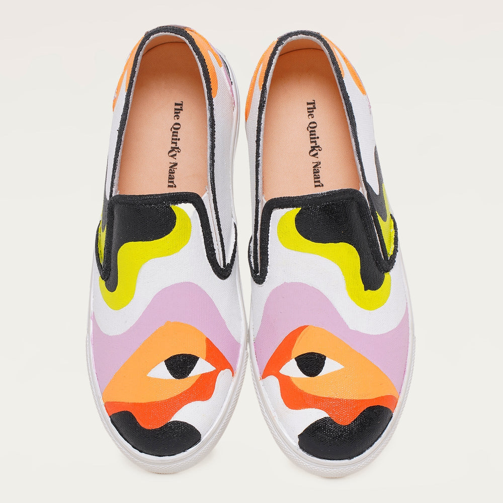 Eye See You Slipons - The Quirky Naari