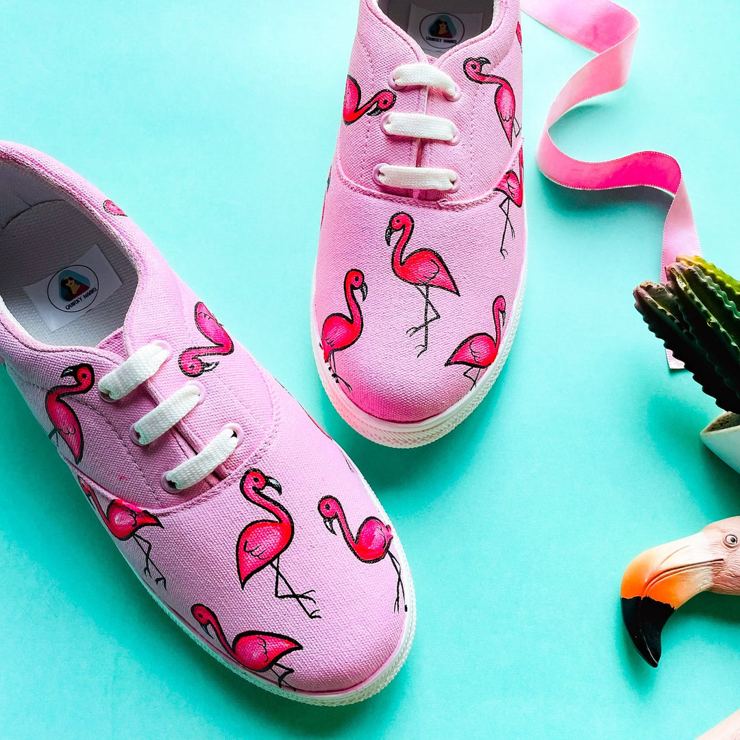 Flamingo in Pink Sneakers - The Quirky Naari