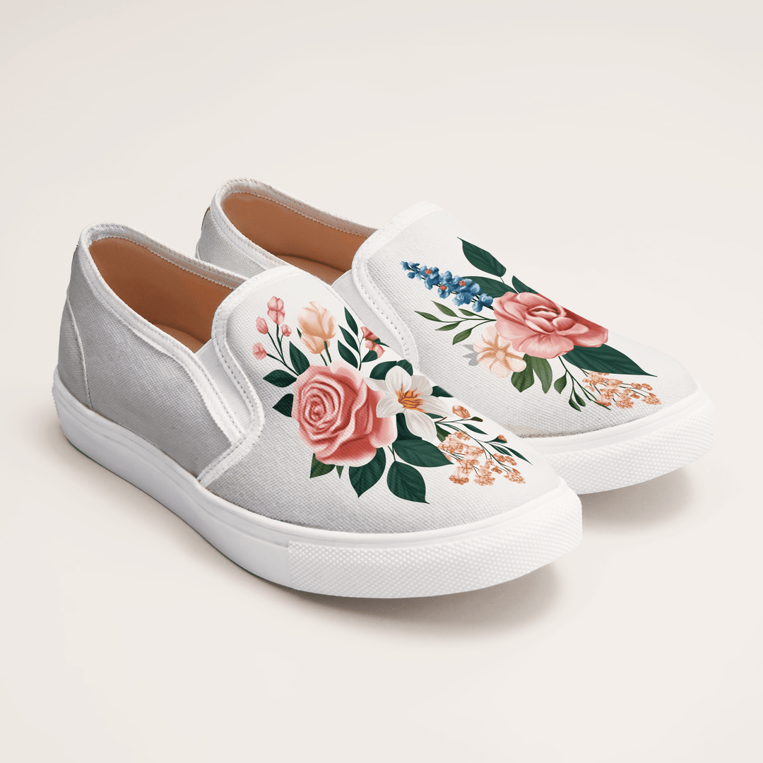 Flower Power Slipons - The Quirky Naari