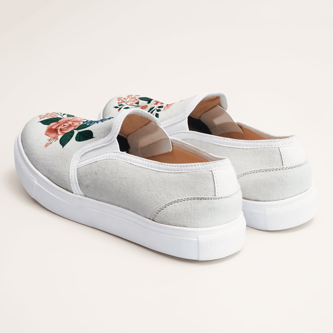 Flower Power Slipons - The Quirky Naari