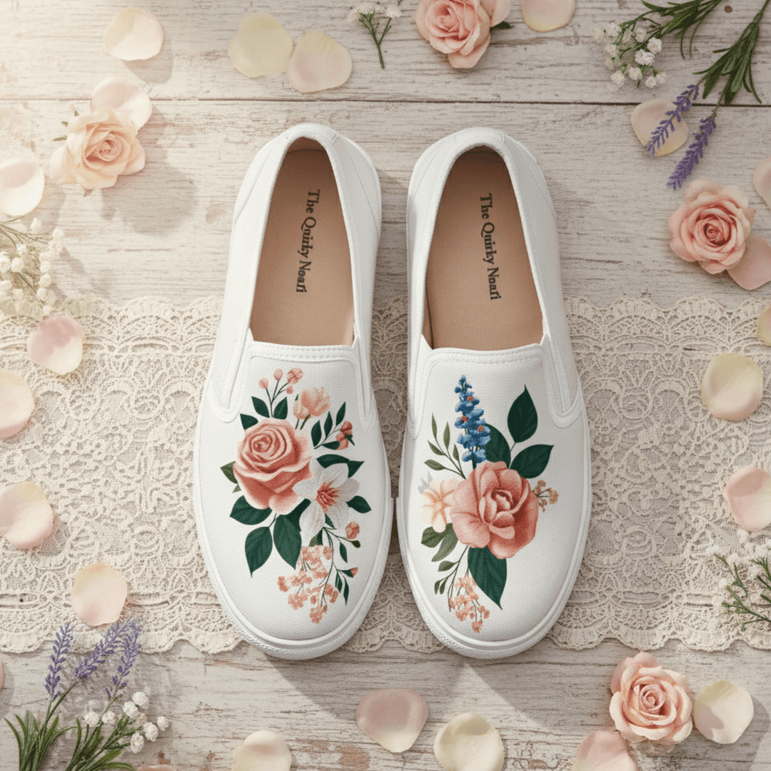 Flower Power Slipons - The Quirky Naari