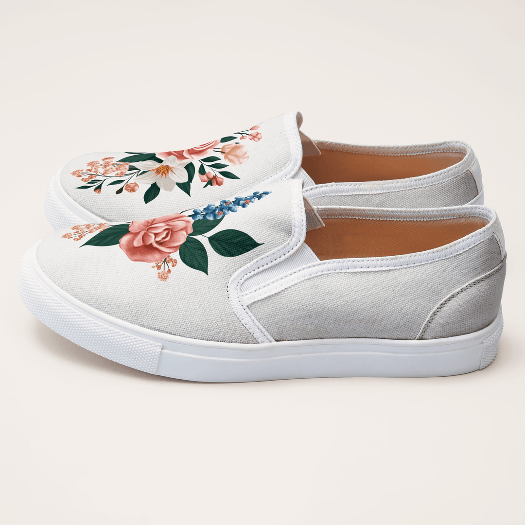 Flower Power Slipons - The Quirky Naari