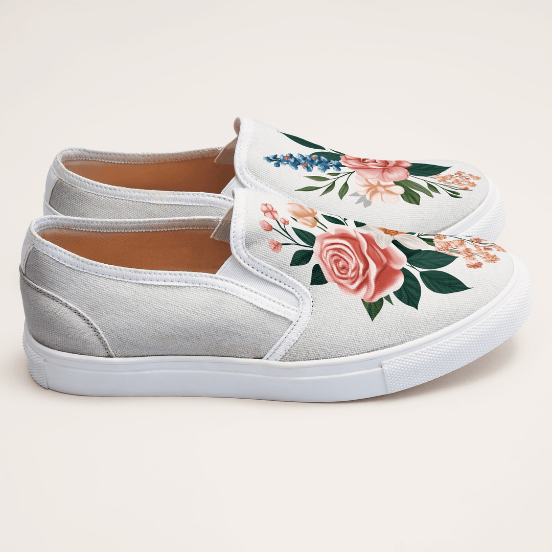 Flower Power Slipons - The Quirky Naari