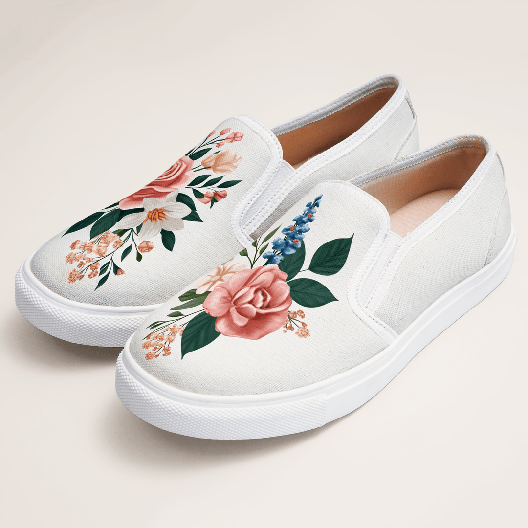 Flower Power Slipons - The Quirky Naari