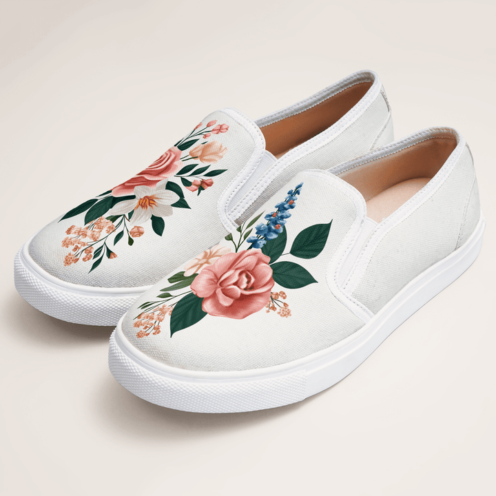 Flower Power Slipons - The Quirky Naari