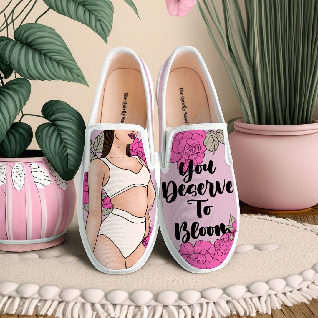 Forever Bloom Slipons - The Quirky Naari