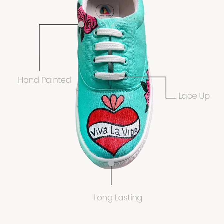 Frida Sneakers in Mint - The Quirky Naari