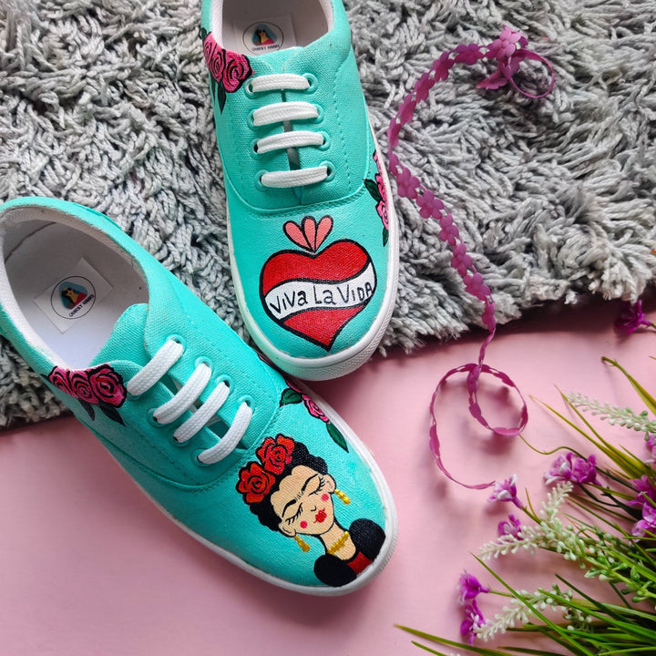 Frida Sneakers in Mint - The Quirky Naari