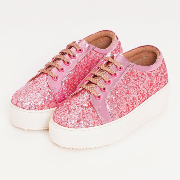 Glitterati Sneakers - Pink - The Quirky Naari