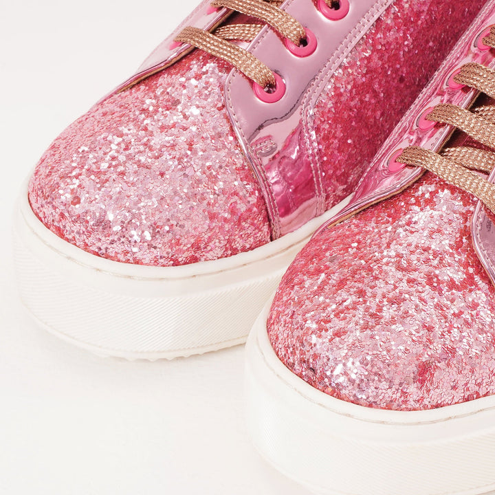 Glitterati Sneakers - Pink - The Quirky Naari