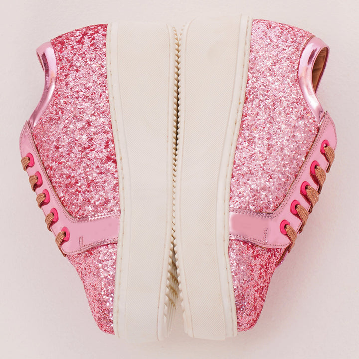 Glitterati Sneakers - Pink - The Quirky Naari