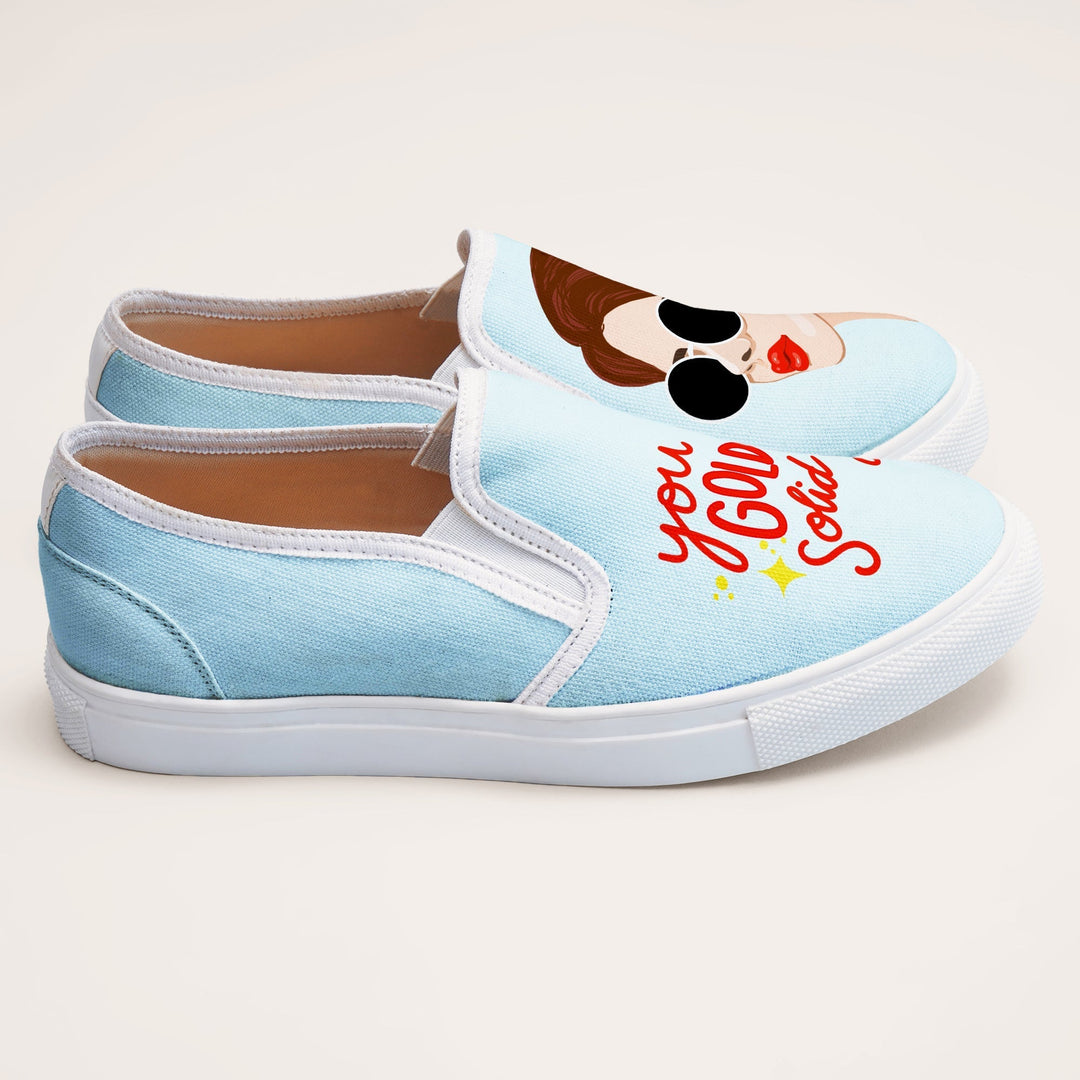 Golden Girl Slipons - The Quirky Naari