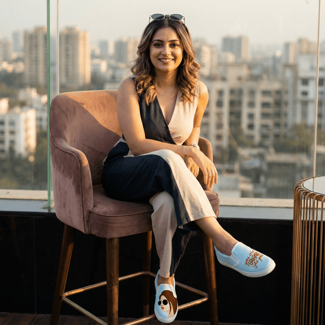 Golden Girl Slipons - The Quirky Naari