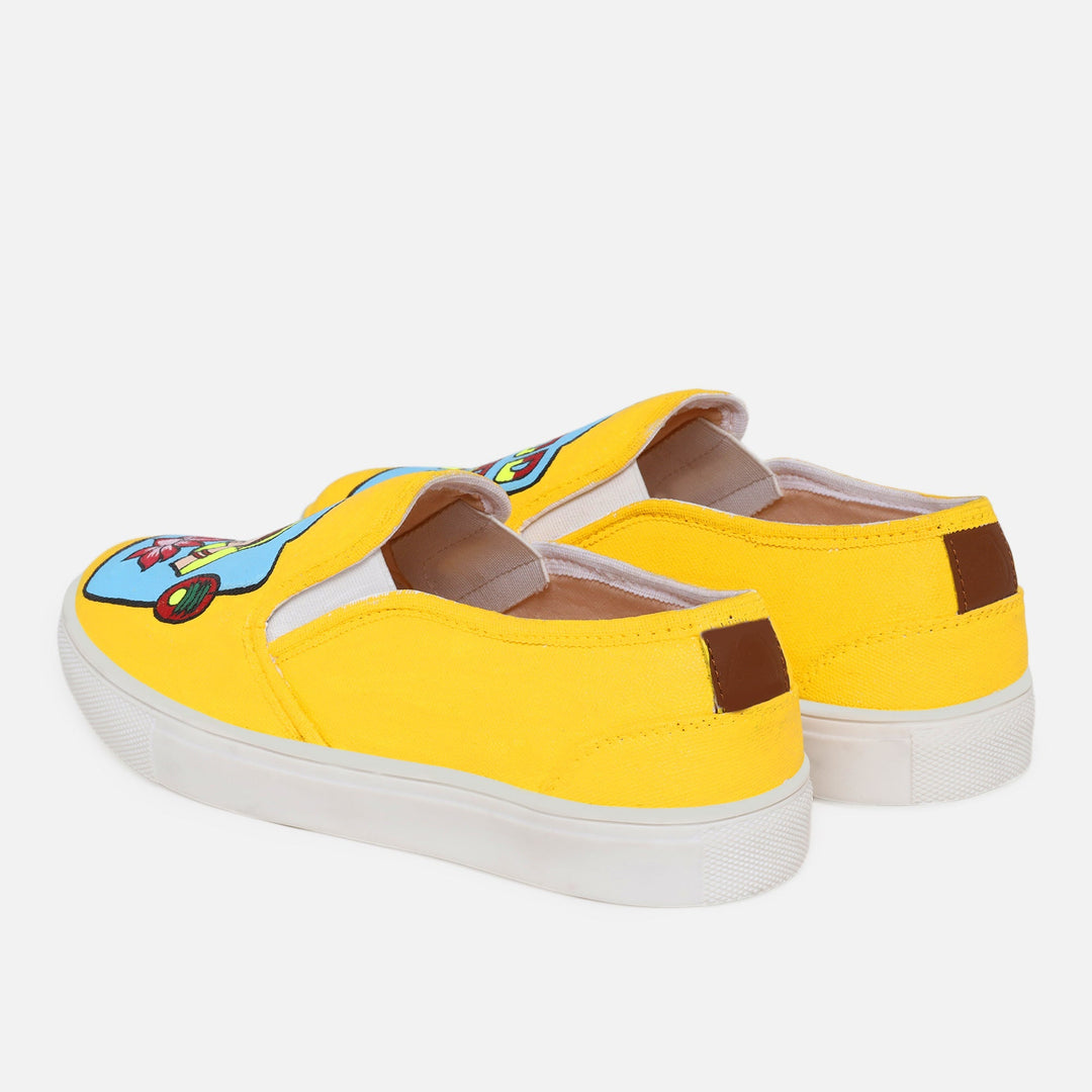 Good Vibes Only Slipons - The Quirky Naari