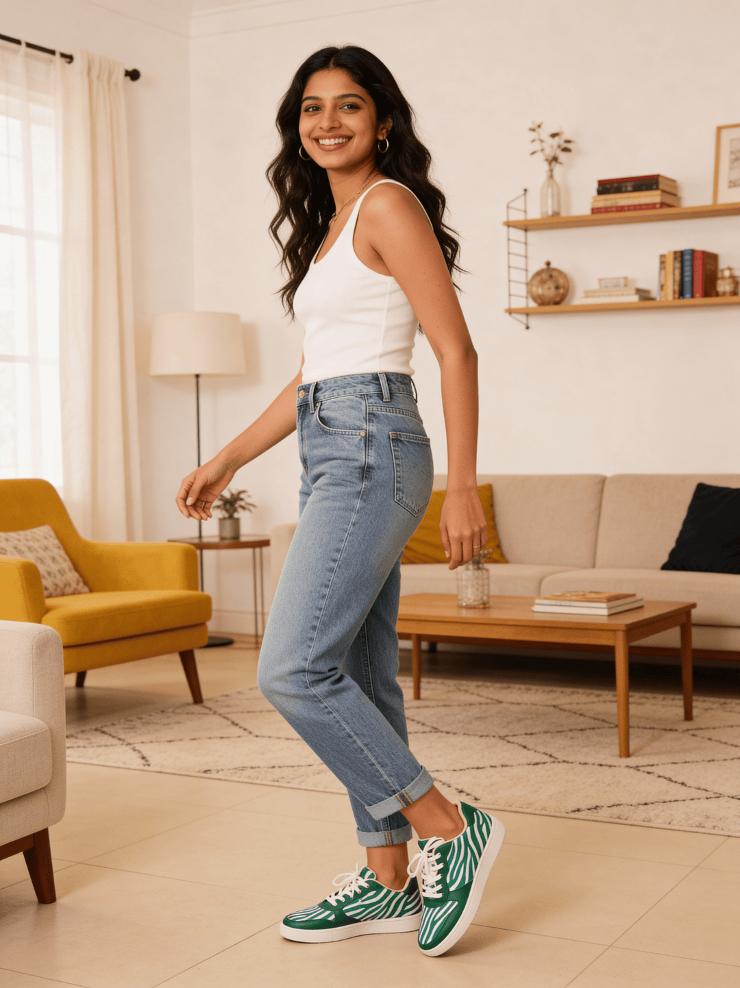 Green - Z Sneakers - The Quirky Naari