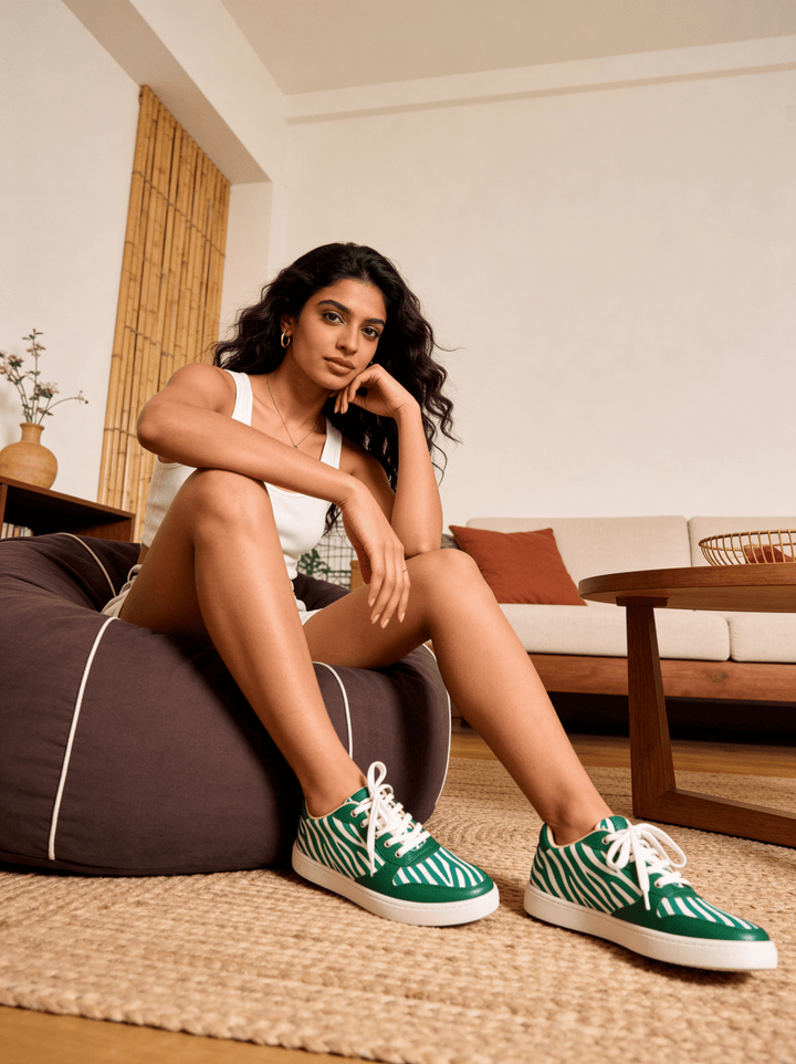 Green - Z Sneakers - The Quirky Naari
