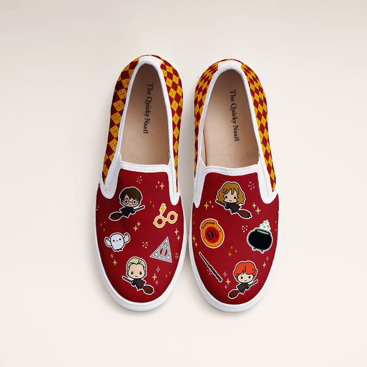 Gryffindor House Slipons - The Quirky Naari